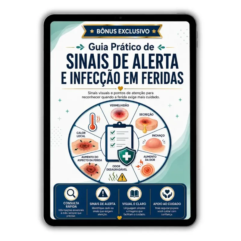 Bônus Guia Prático de Sinais de Alerta e Infecção em Feridas